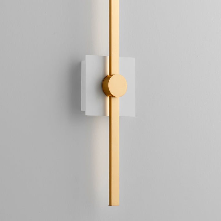 ZORA 48" Wall Sconce -3000k- White/Industrial Brass