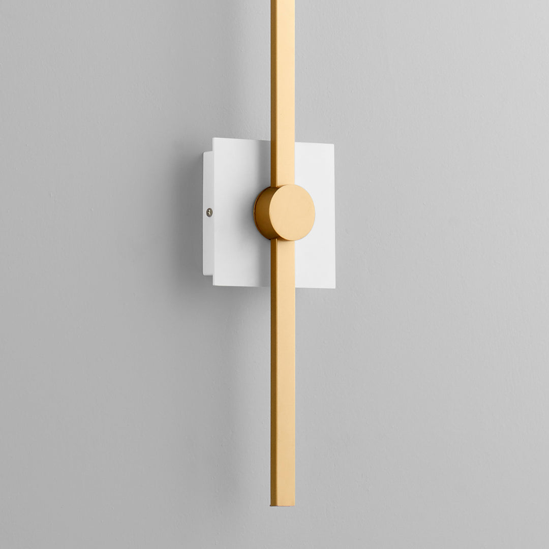 ZORA 48" Wall Sconce -3000k- White/Industrial Brass