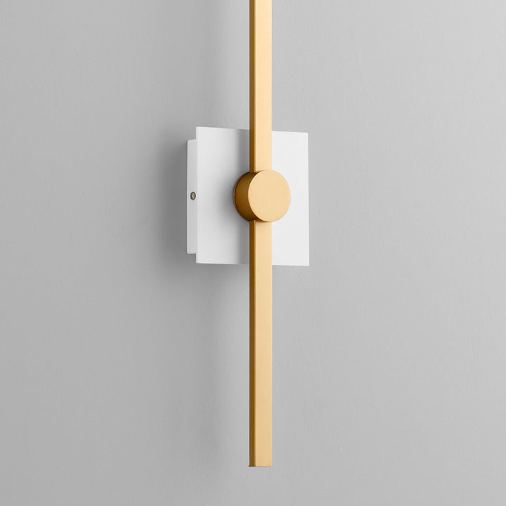 ZORA 48" Wall Sconce -3000k- White/Industrial Brass