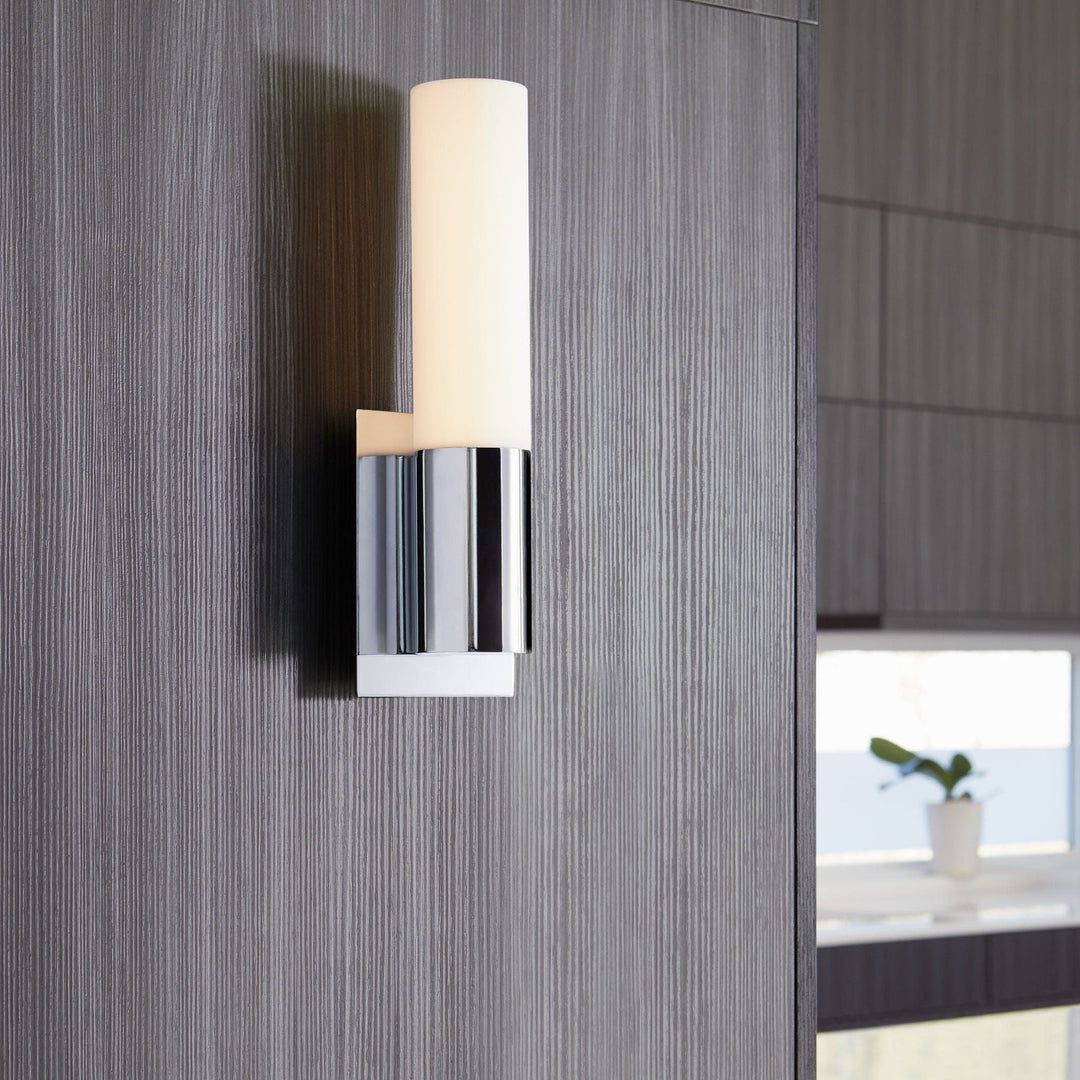 MAGNETA Glass Wall Sconce -3000k- Satin Nickel