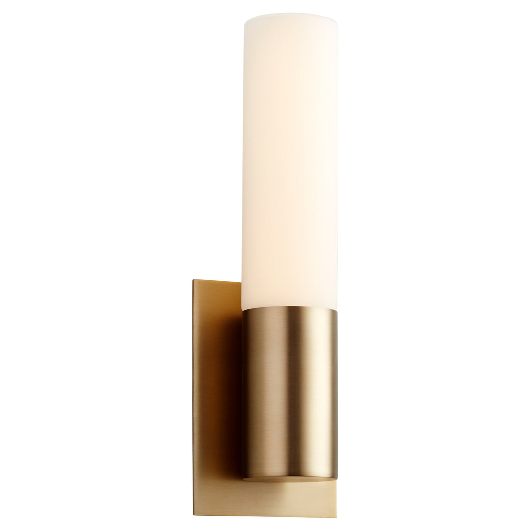 MAGNETA Glass Wall Sconce -3000k- Aged Brass