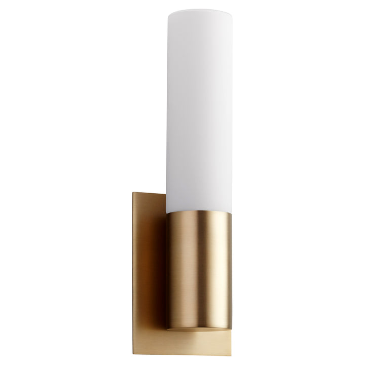 MAGNETA Glass Wall Sconce -4000k- Aged Brass