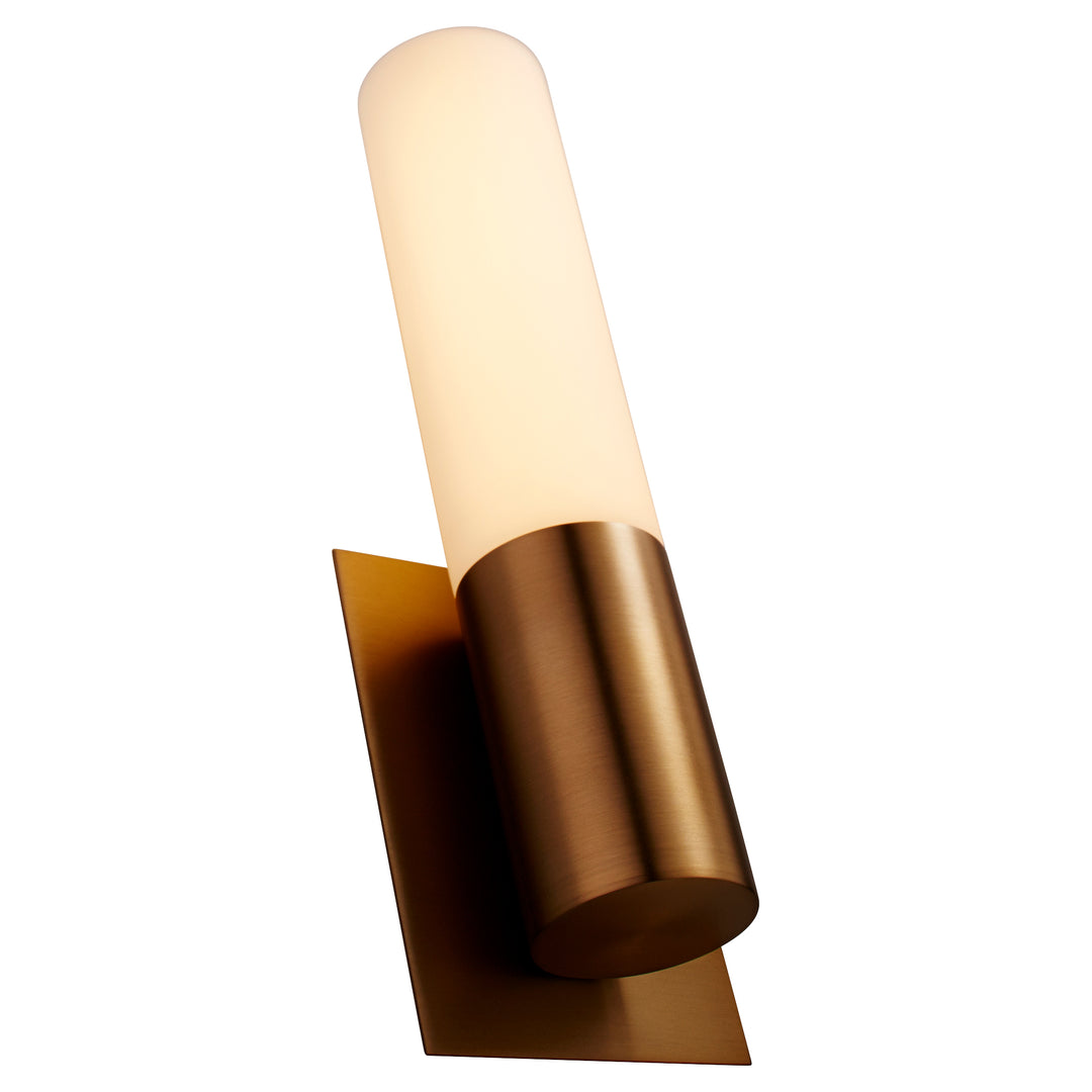 MAGNETA Acrylic Wall Sconce -3000k- Aged Brass