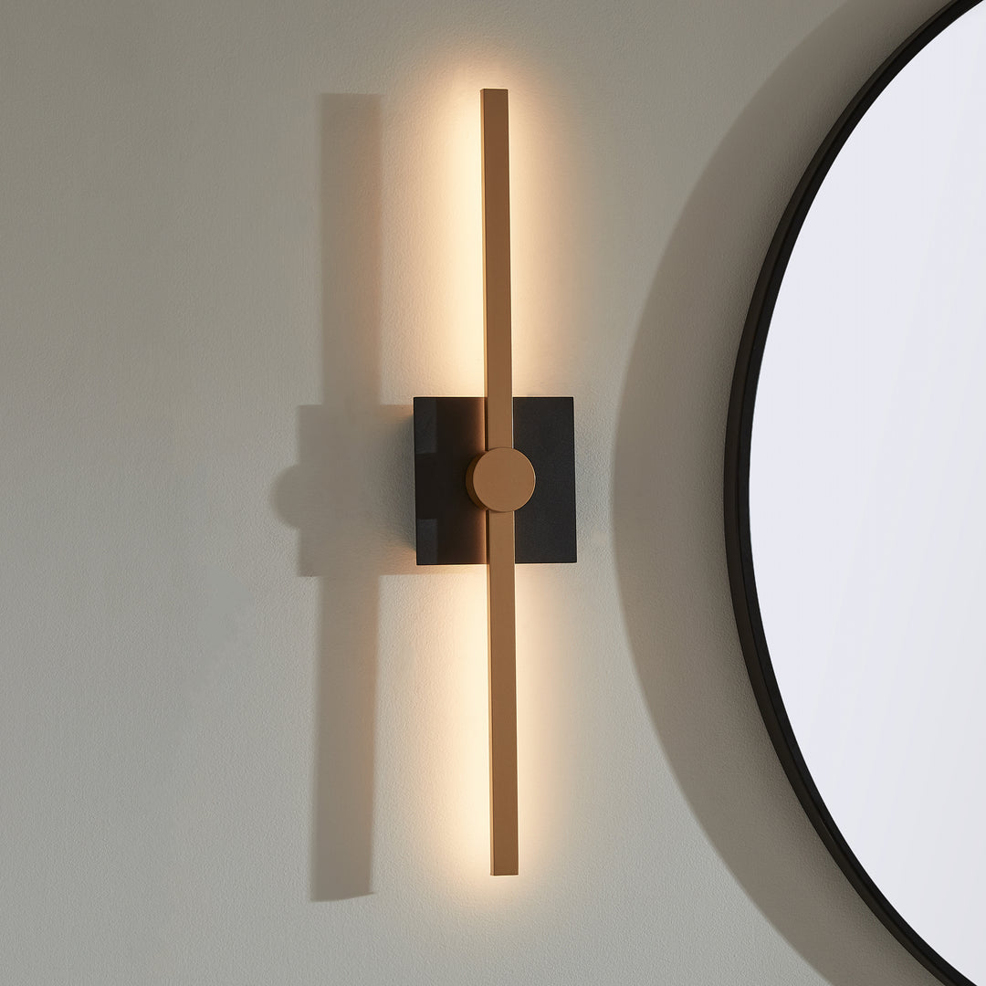 ZORA 24" Vanity -3000k- Black/Industrial Brass