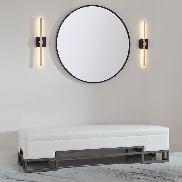 ZORA 24" Vanity -3000k- Black/Industrial Brass