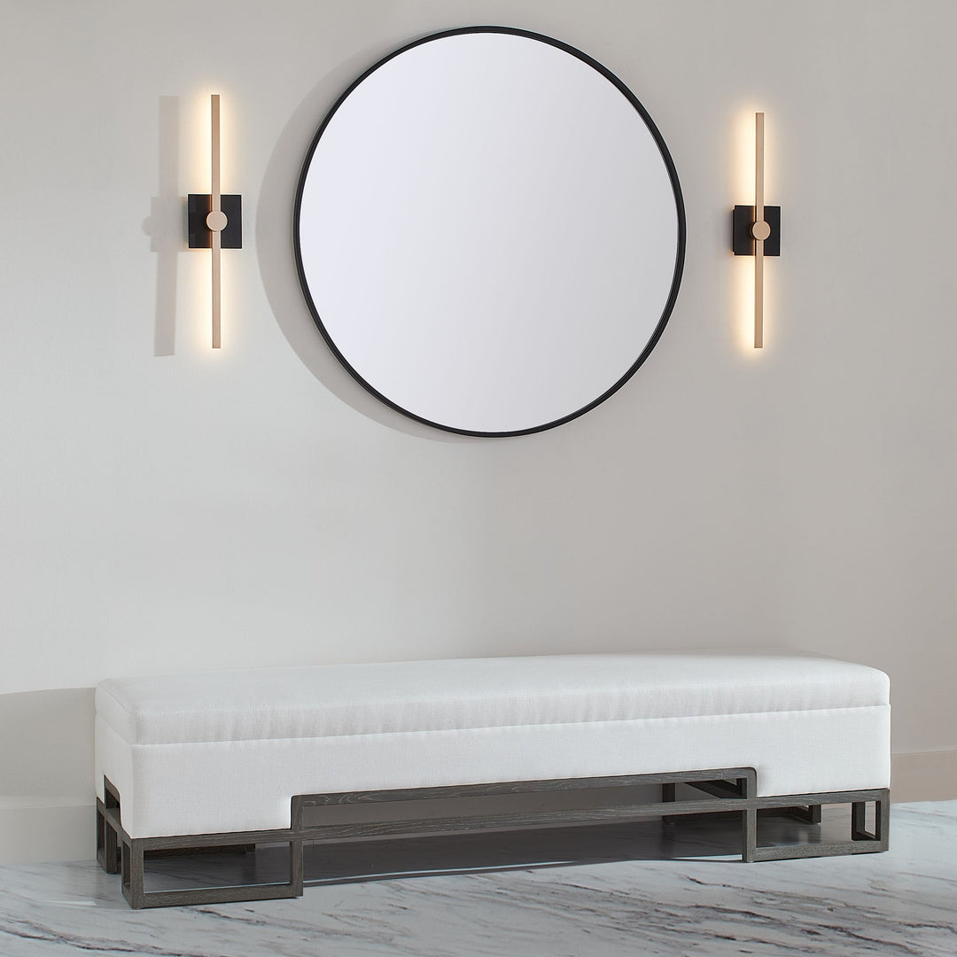 ZORA 24" Vanity -3000k- Black/Industrial Brass