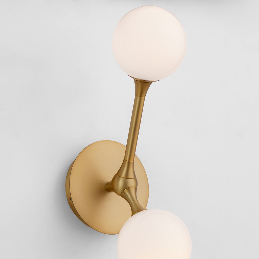 ORBE Two Light 5CCT Sconce - Brushed Brass