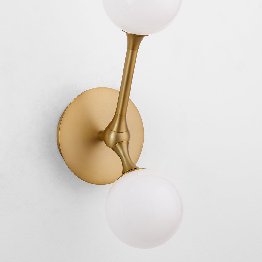 ORBE Two Light 5CCT Sconce - Brushed Brass