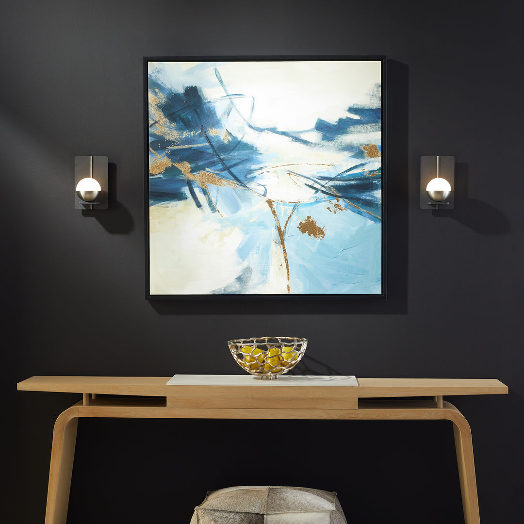 IOTA Wall Sconce -3000k- Black/Satin Nickel