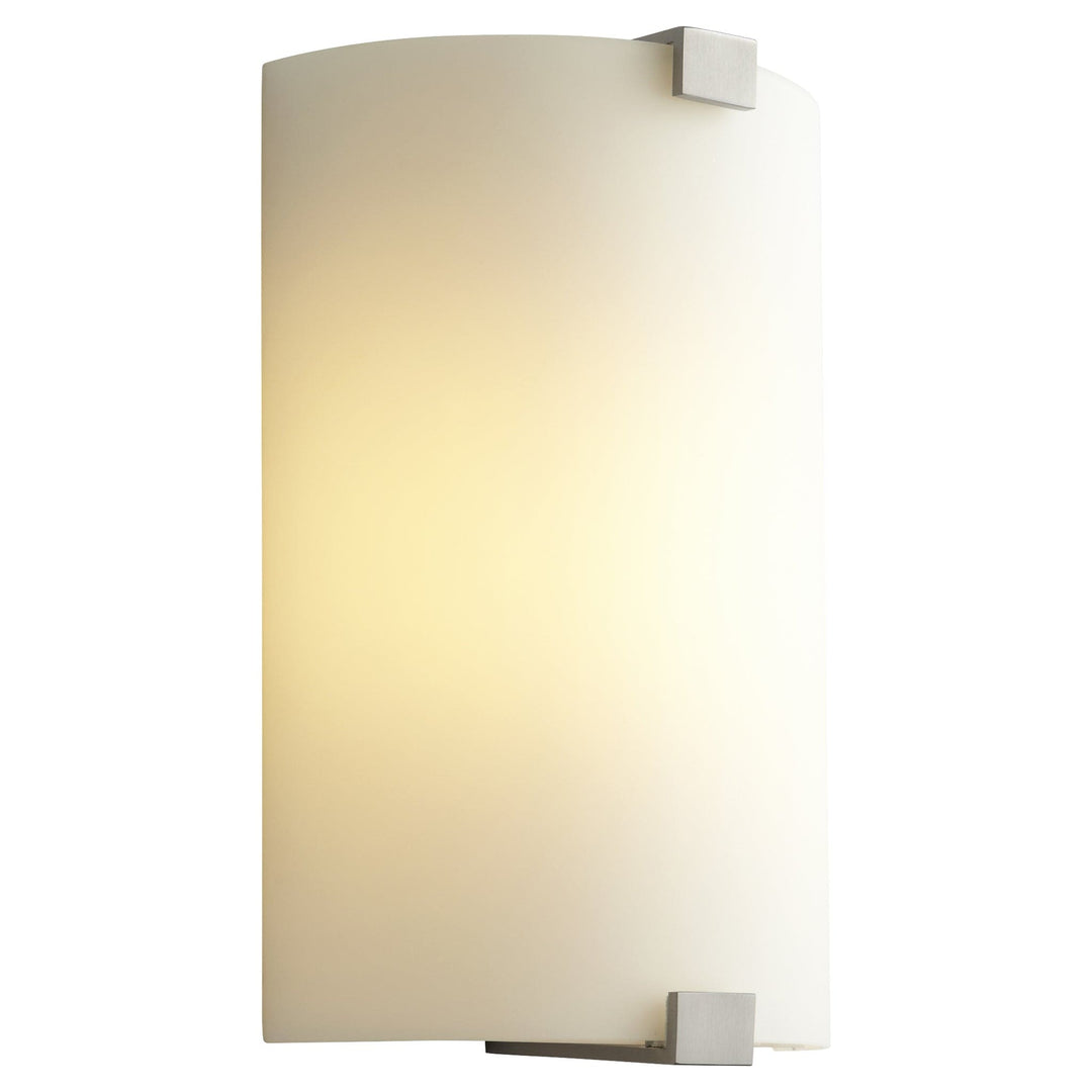 SIREN Glass Wall Sconce -3000k- Satin Nickel