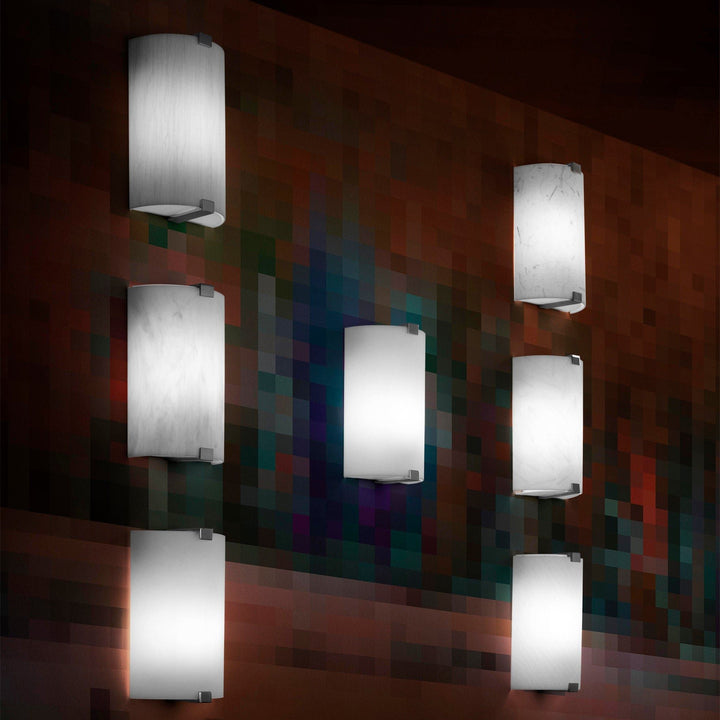 SIREN Glass Wall Sconce -3000k- Satin Nickel