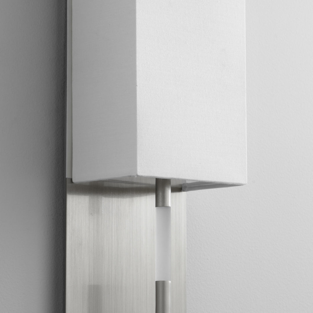 EPOCH Fabric Wall Sconce -3000k- Satin Nickel