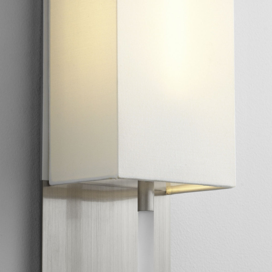 EPOCH Fabric Wall Sconce -3000k- Satin Nickel