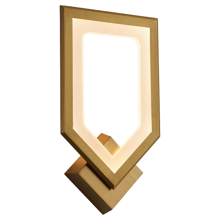 AEGIS LED Sconce - Aged Brass