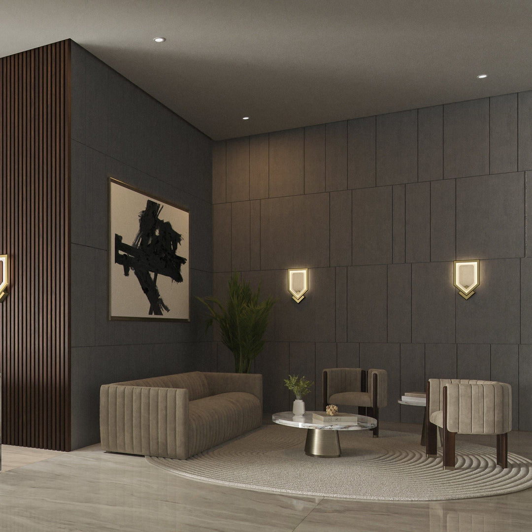 AEGIS LED Sconce - Aged Brass