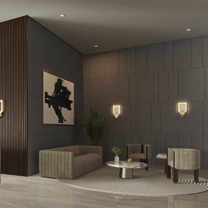 AEGIS LED Sconce - Aged Brass