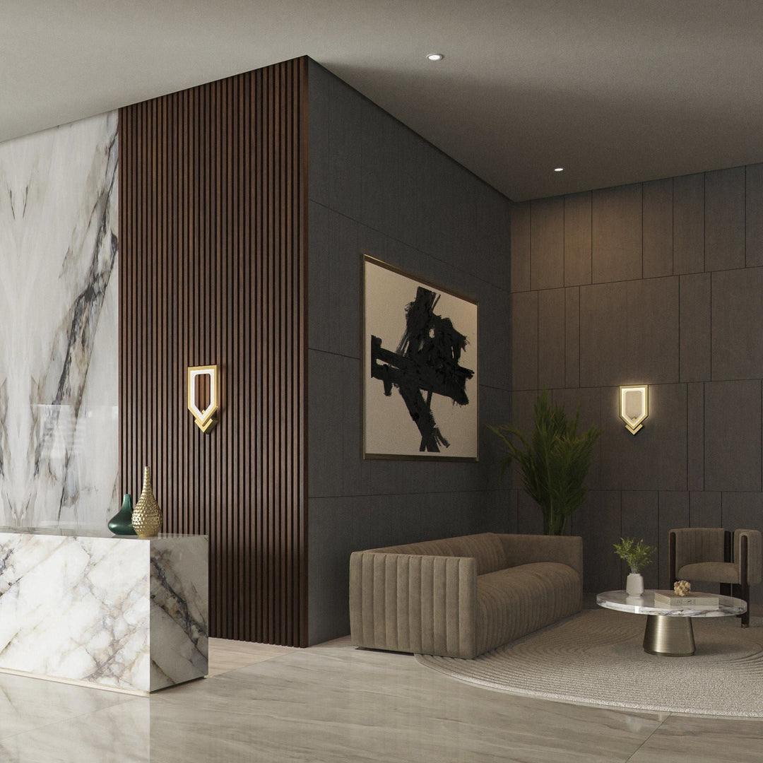 AEGIS LED Sconce - Aged Brass