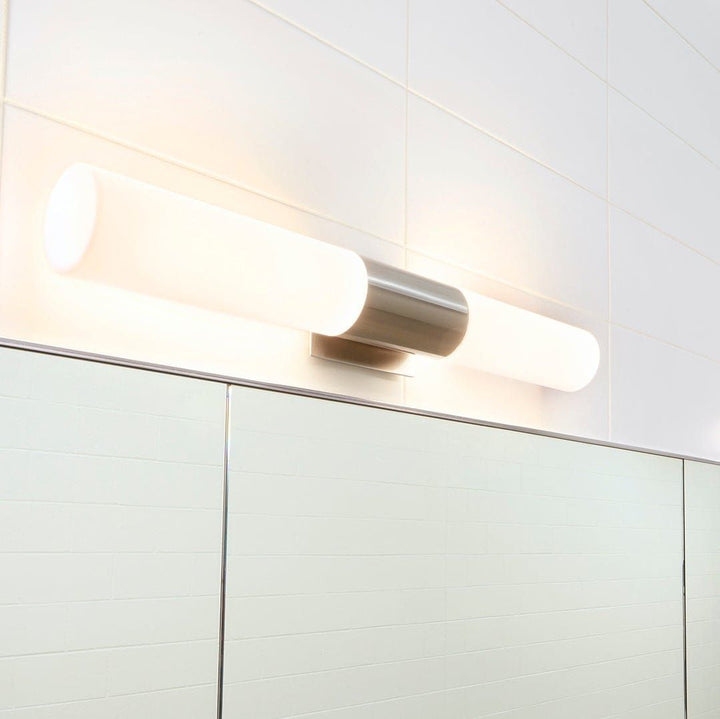 MAGNETA Glass Vanity -3000k- Satin Nickel