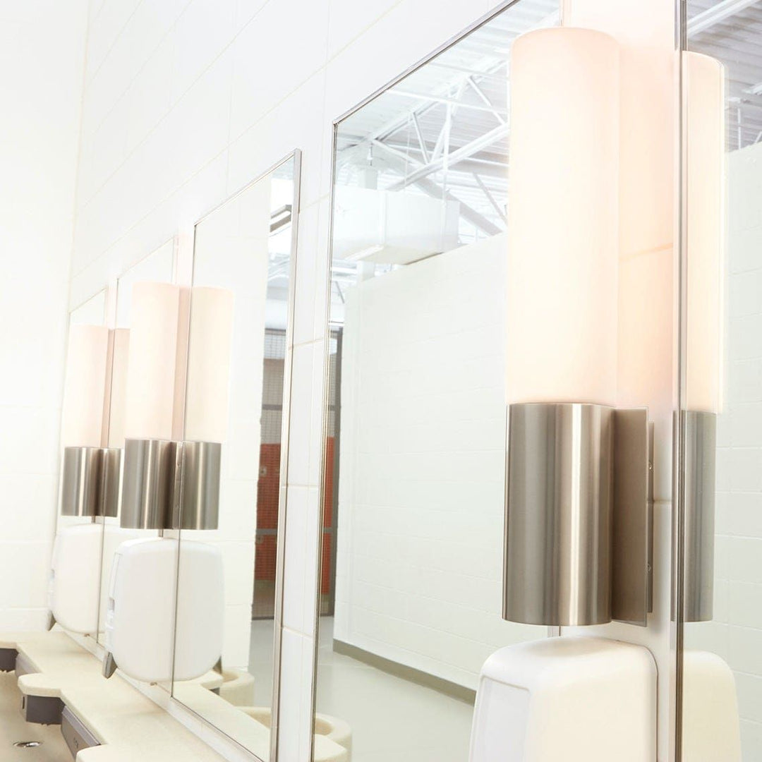 MAGNETA Glass Vanity -3000k- Satin Nickel