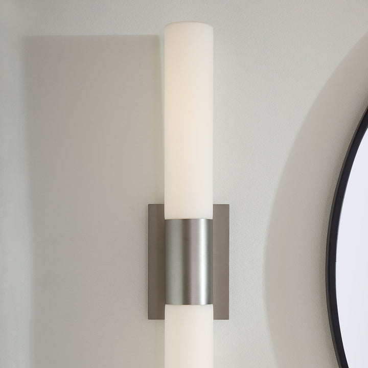 MAGNETA Glass Vanity -3000k- Satin Nickel