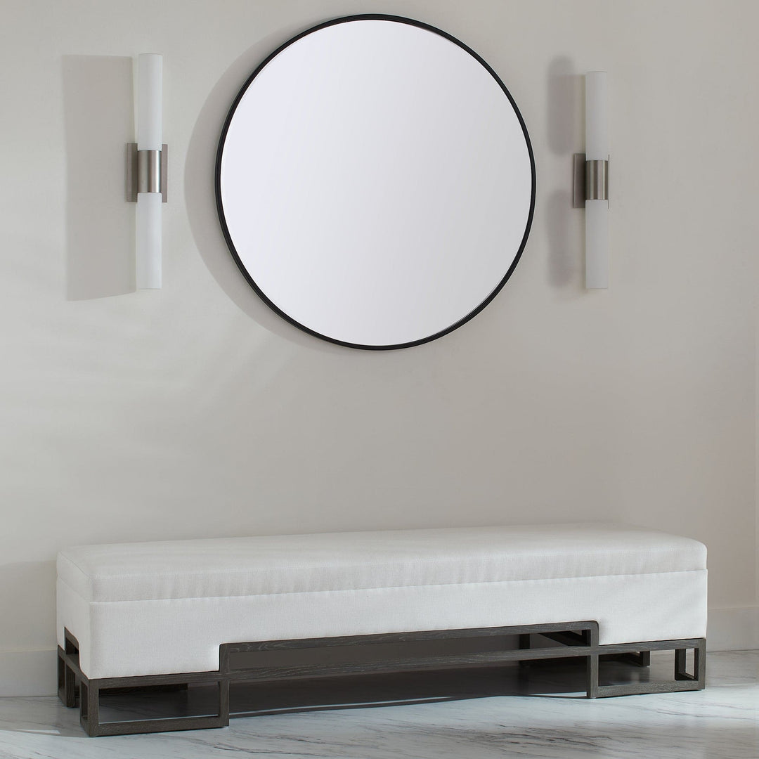 MAGNETA Glass Vanity -3000k- Satin Nickel