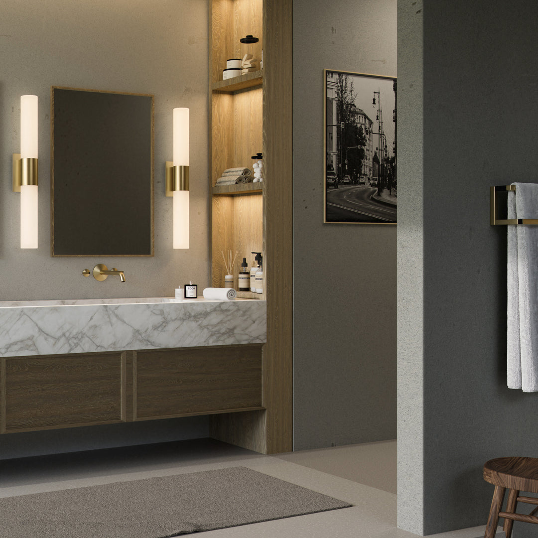 MAGNETA Acrylic Vanity -3000k- Aged Brass