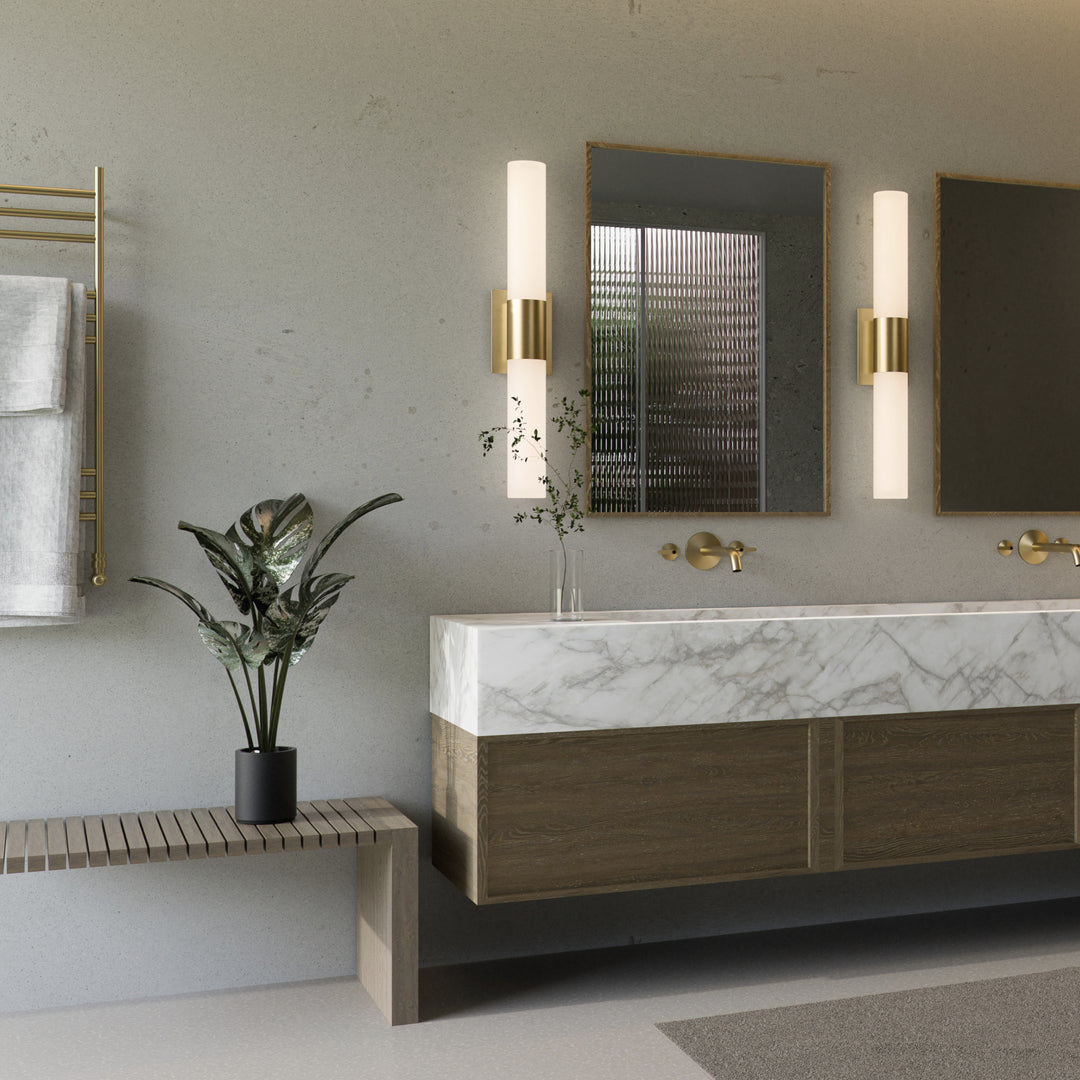 MAGNETA Acrylic Vanity -3000k- Aged Brass