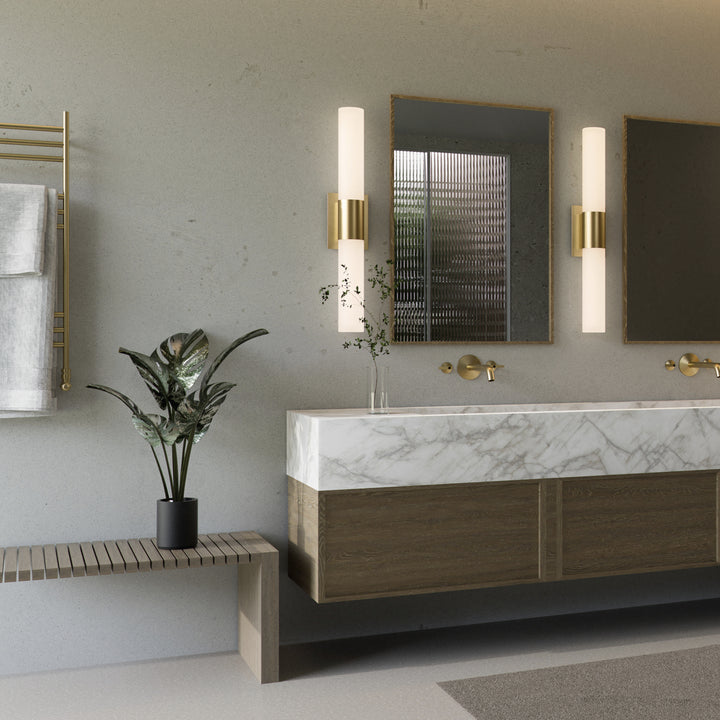 MAGNETA Acrylic Vanity -3000k- Aged Brass