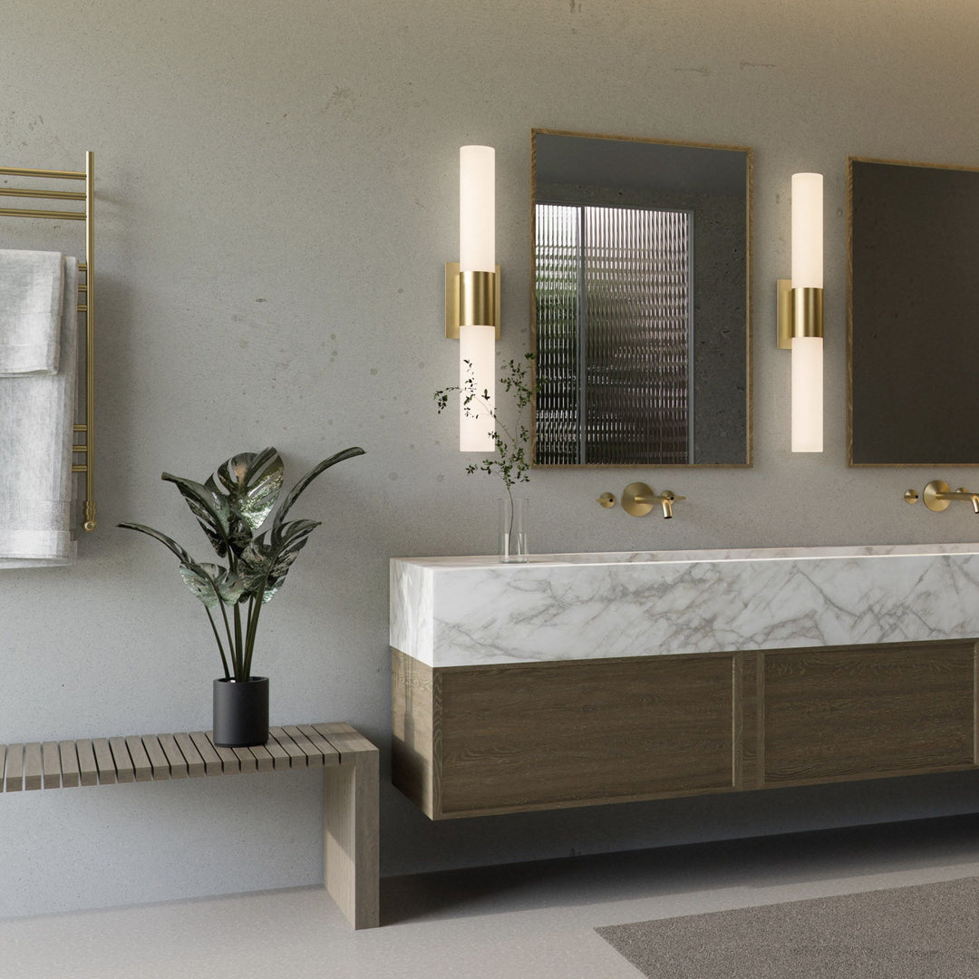 MAGNETA Acrylic Vanity -3000k- Aged Brass