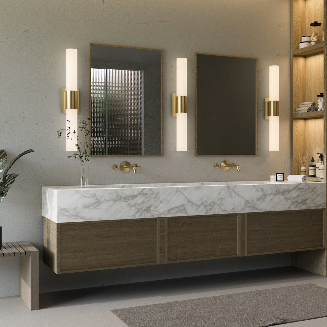 MAGNETA Acrylic Vanity -3000k- Aged Brass