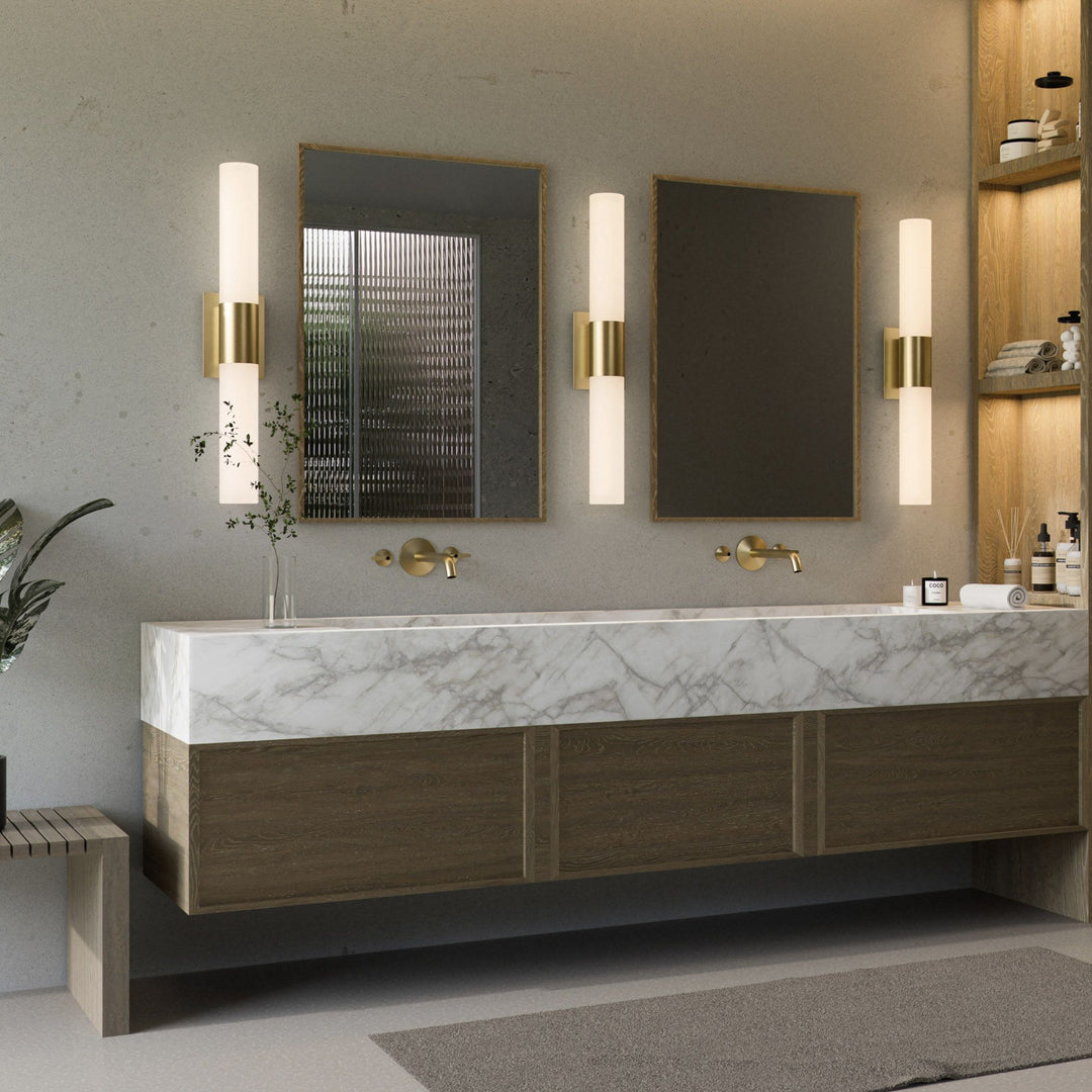MAGNETA Acrylic Vanity -3000k- Aged Brass