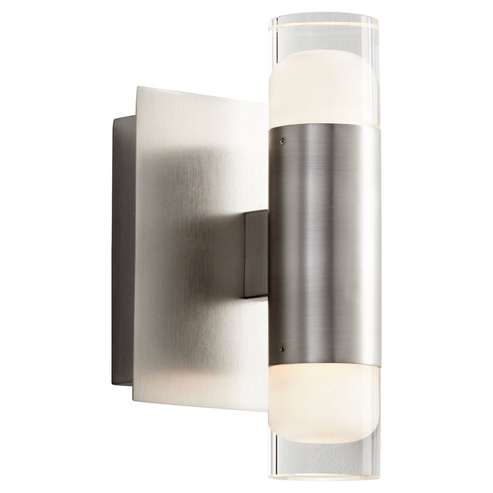 ALARUM Two Light LED Wall Mount - Satin Nickel
