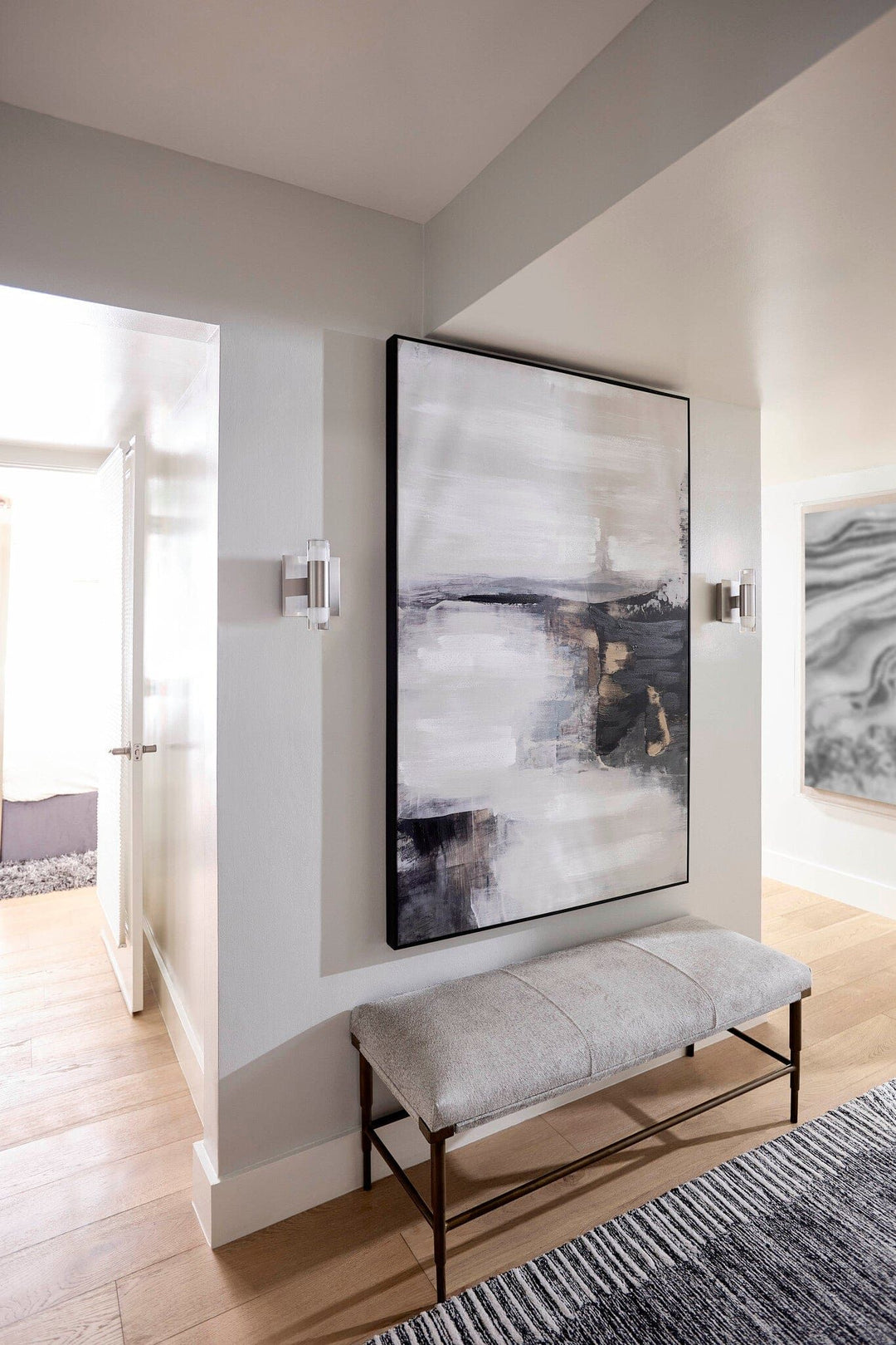 ALARUM Two Light LED Wall Mount - Satin Nickel