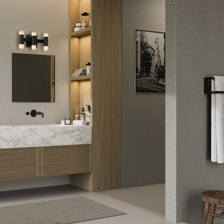 ALARUM Six Light LED Vanity - Black