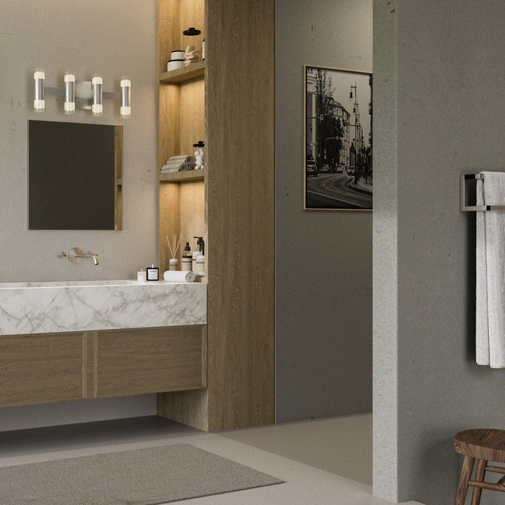 ALARUM Eight Light LED Vanity - Satin Nickel