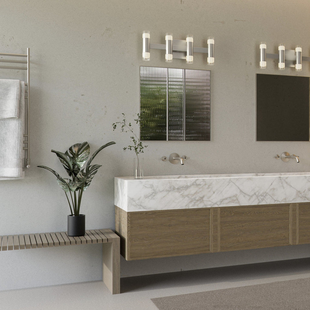 ALARUM Eight Light LED Vanity - Satin Nickel
