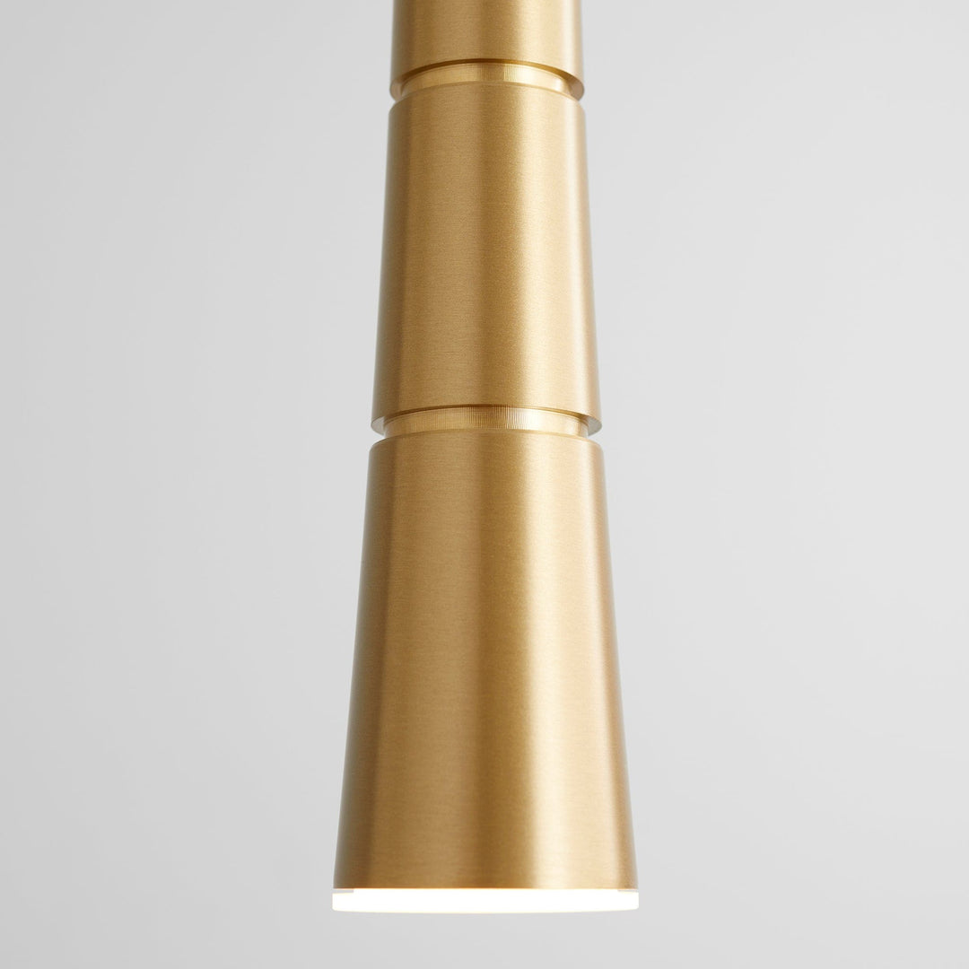 SABRE One Light CCT LED Pendant - Aged Brass