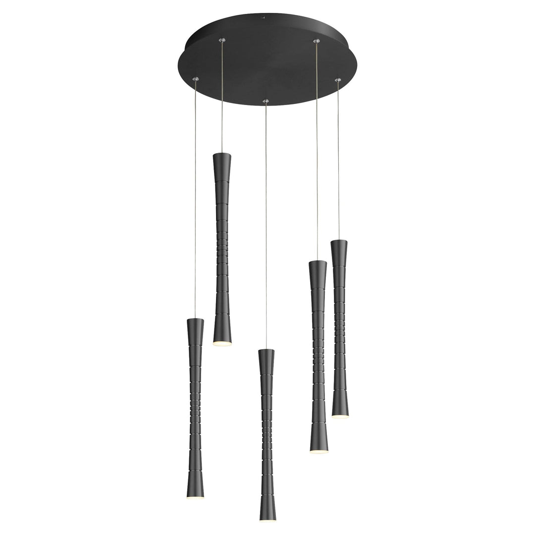 SABRE Five Light CCT LED Pendant - Black