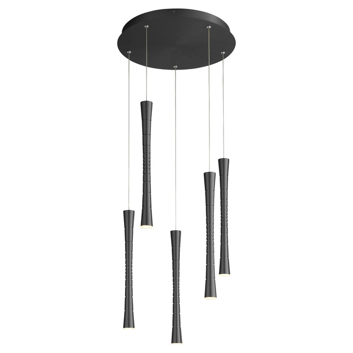SABRE Five Light CCT LED Pendant - Black