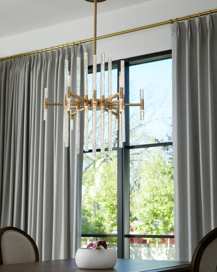 MIRO 26" LED Chandelier -3000k- Aged Brass