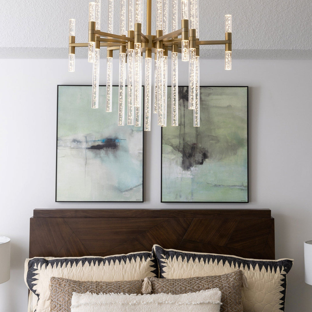 MIRO 26" LED Chandelier -3000k- Aged Brass