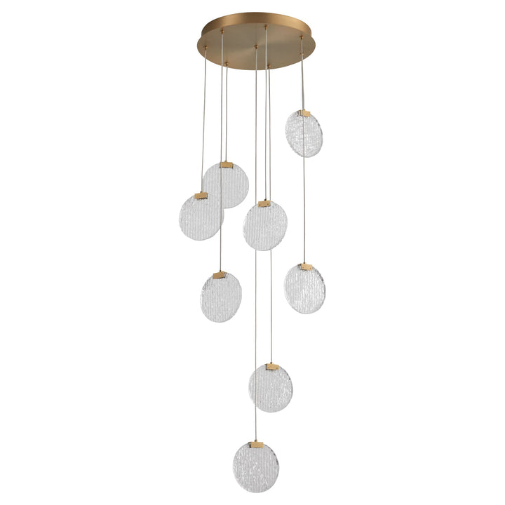 AXIOM Eight Light CCT Pendant - Aged Brass