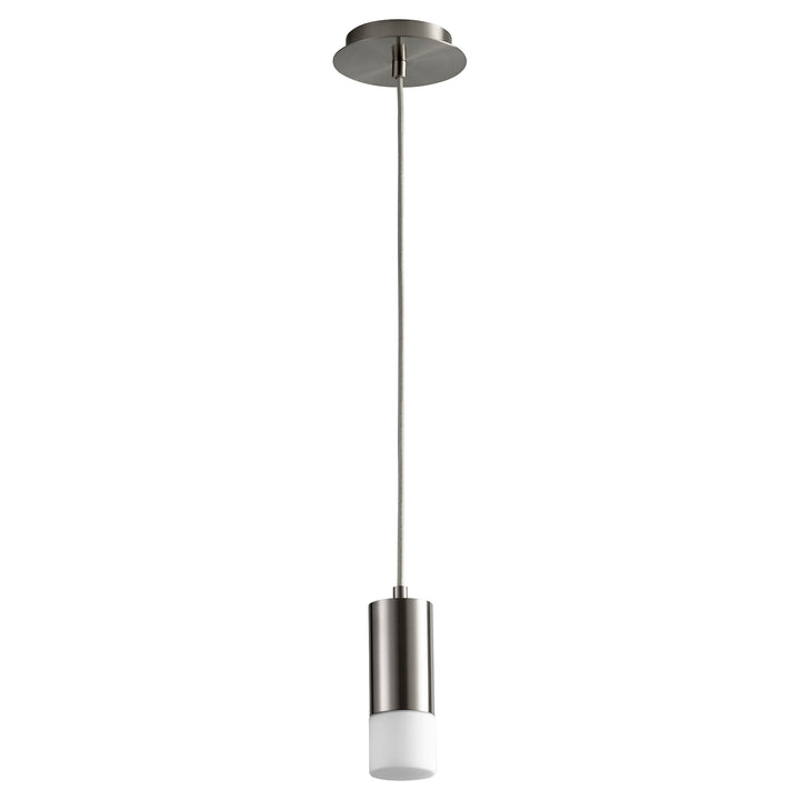 MAGNETA Small Glass Pendant -2700k- Satin Nickel