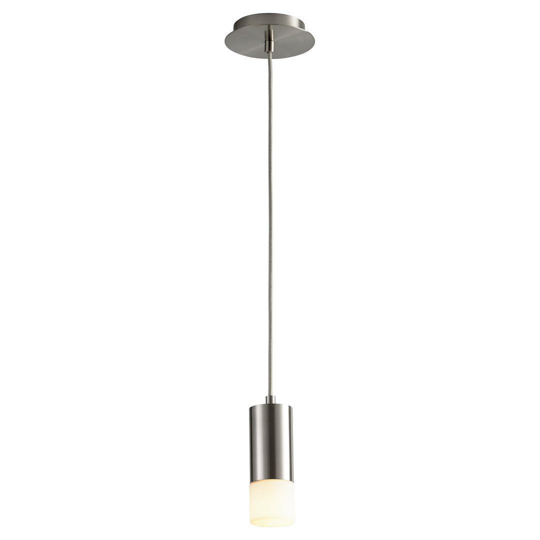 MAGNETA Small Glass Pendant -2700k- Satin Nickel