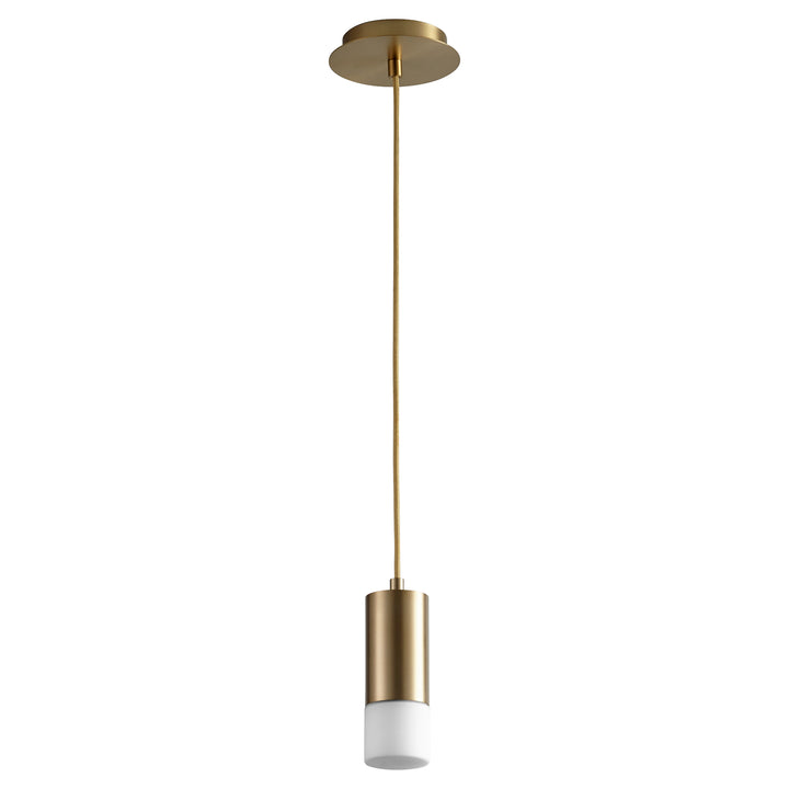 MAGNETA Small Glass Pendant -2700k- Aged Brass