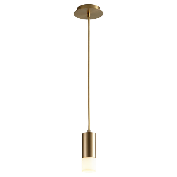 MAGNETA Small Glass Pendant -2700k- Aged Brass