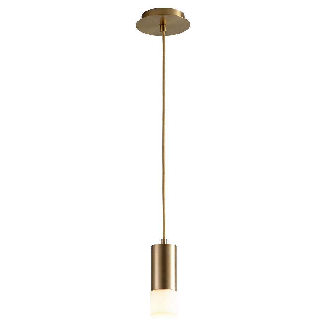 MAGNETA Small Glass Pendant -2700k- Aged Brass