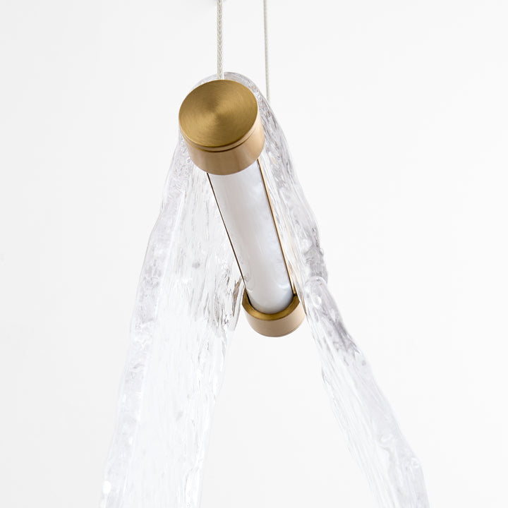 VEER 5 Light Pendant - Aged Brass