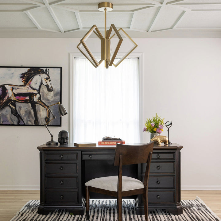 ACADIA 30" LED Chandelier -3000k- Aged Brass