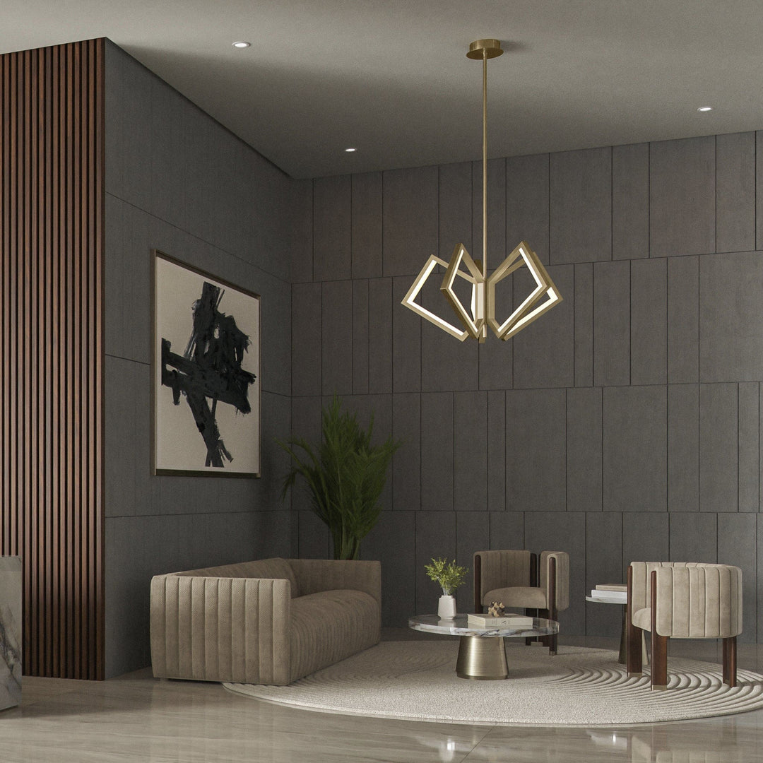 ACADIA 30" LED Chandelier -3000k- Aged Brass